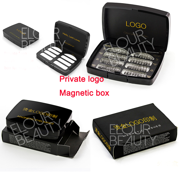 3D magnetic lashes with acrylic private label box wholesale EA90